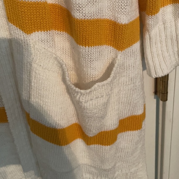 NWT ST John’s Bay yellow Striped Cardigan. - Picture 3 of 3